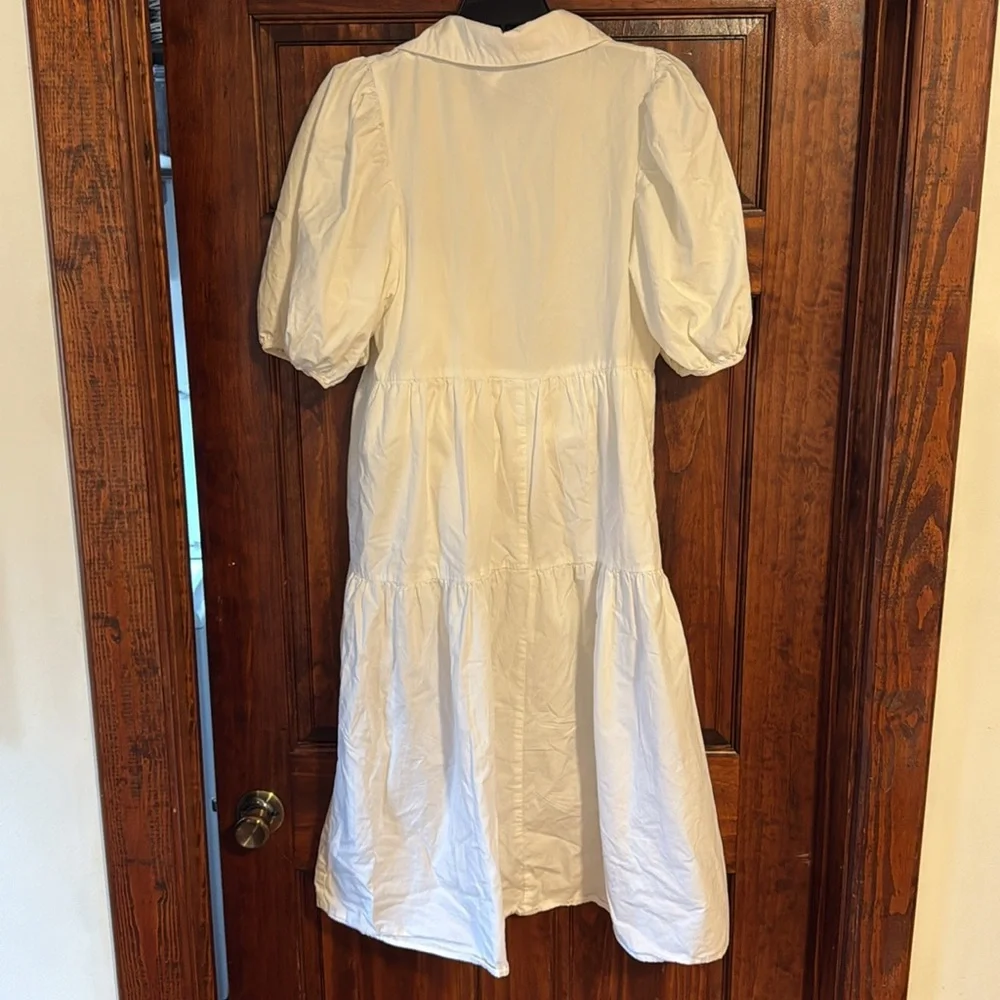 Anthropologie White Midi Dress - Picture 4 of 4